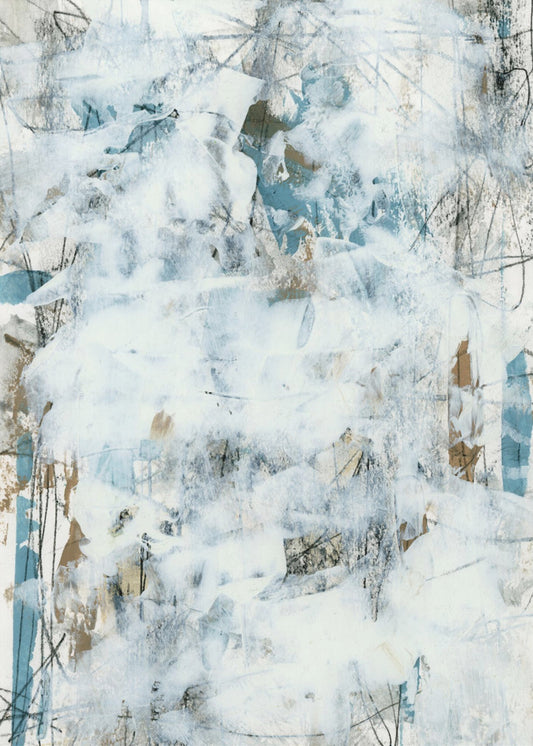 Abstracte Witte Mist 1 | Canvas
