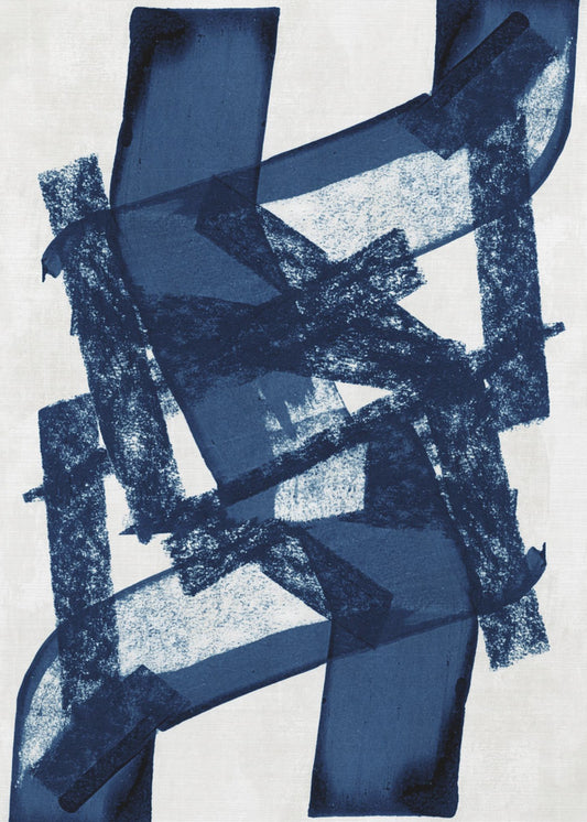 Abstracte Blauwe Structuur 1 | Canvas