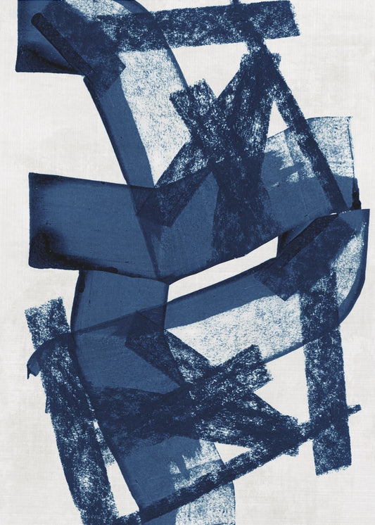 Abstracte Blauwe Structuur 2 | Canvas