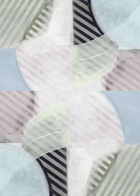 Abstracte Mistige Strepen 1 | Canvas