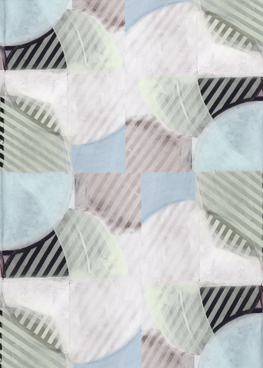 Abstracte Mistige Strepen 2 | Canvas
