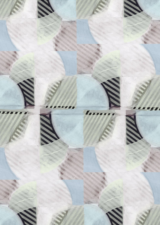 Abstracte Mistige Strepen 3 | Canvas