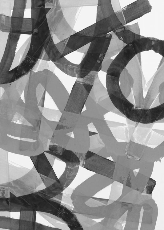 Schuifstappen 1 Zwart-wit | Canvas
