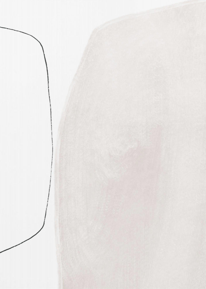 Eenvoudige lijn en zachte witte textuur | Poster