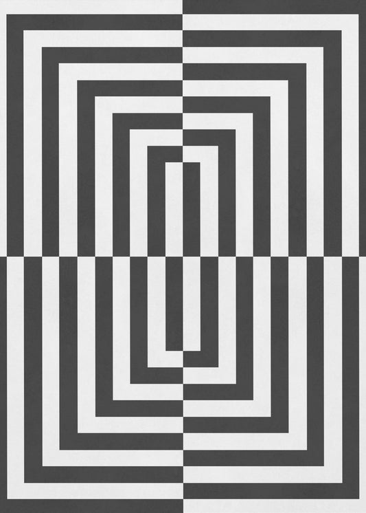 Zwart-witte lijnen | Canvas