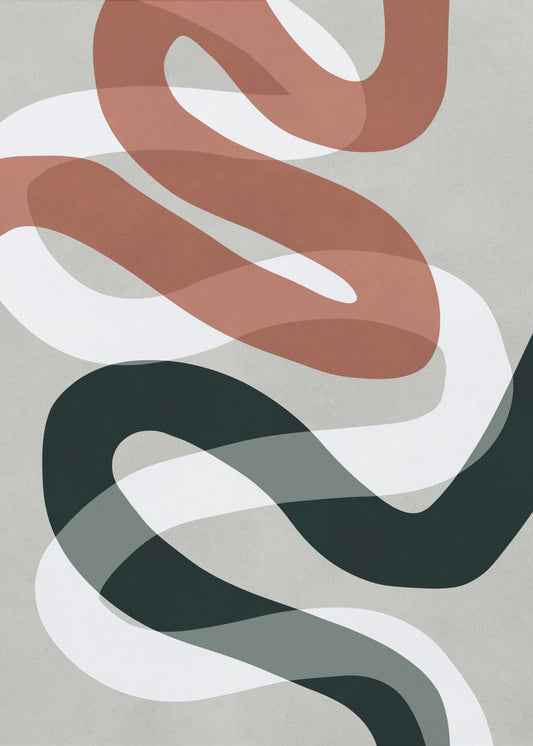 Expressionistische curven 1 | Poster
