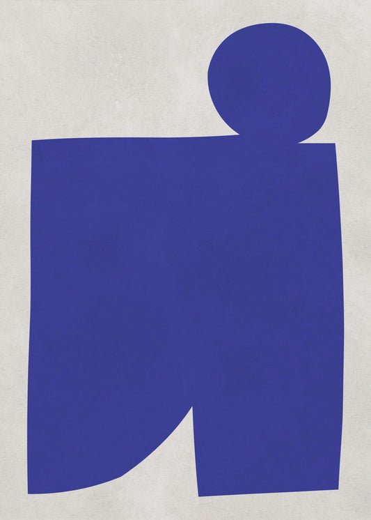 Blauw en wit kunst 1 | Canvas