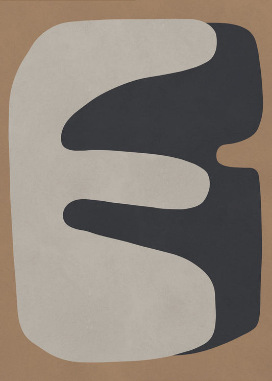 Bruine en zwarte kunst 3 | Poster