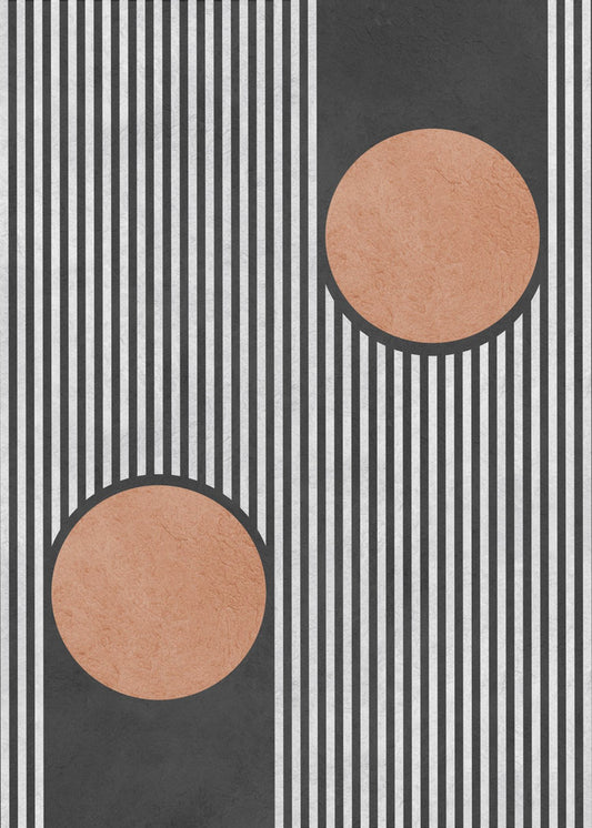 Cirkels op zwarte achtergrond 2 | Canvas