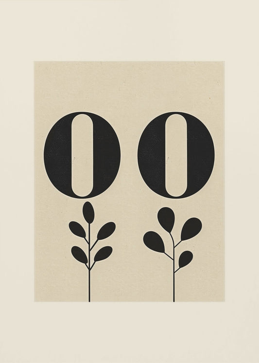 Bloemen typografie | Poster