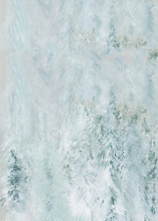 Winterwit bos scène 1 | Canvas