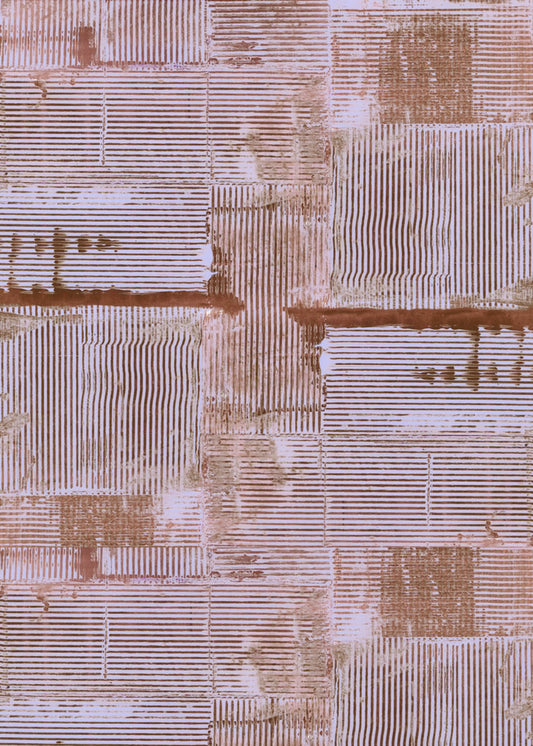 Cinnaber Zachte Lijnen Textuur No1 Print | Canvas
