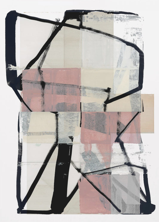Lijnkunst Patchwork Print No2 | Canvas