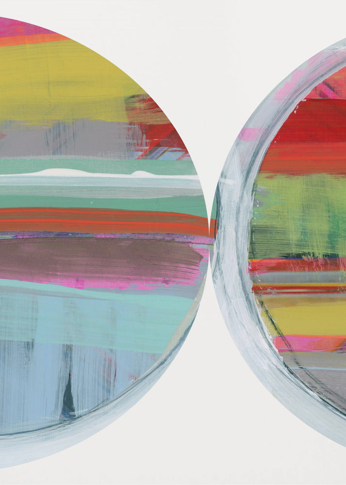 Abstracte strepen en cirkels nr. 2 | Poster