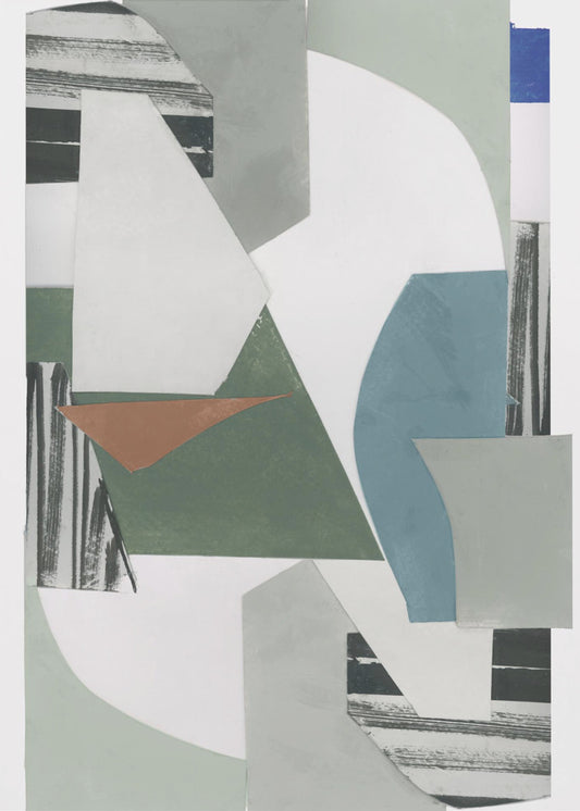 Neutrale geometrische print nr. 1 | Canvas