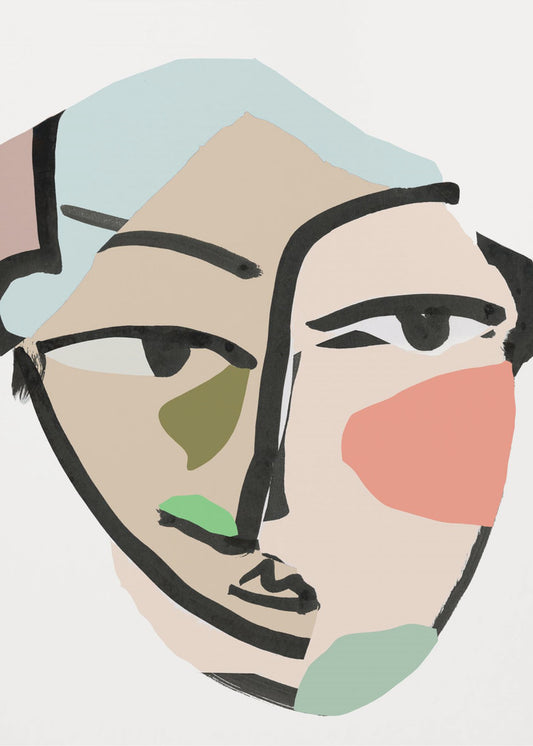 Visage No2 Kunstdruk | Canvas