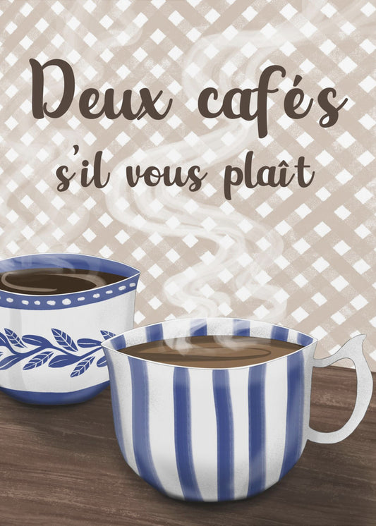 Twee koffie alstublieft | Canvas