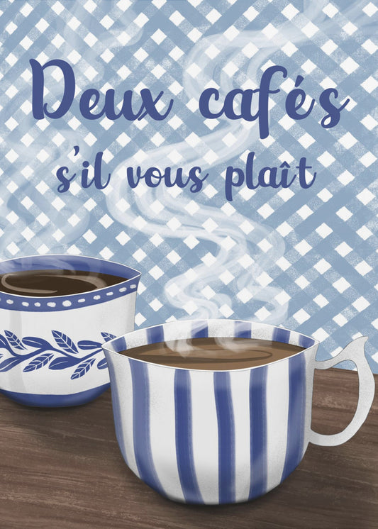Twee koffie alstublieft | Canvas