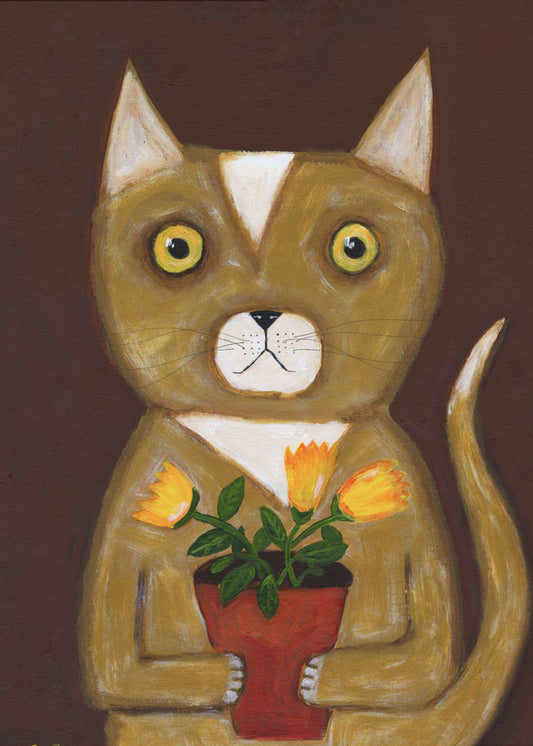 Potplant Kat | Canvas
