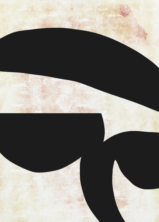 Abstract Black Shapes Print No 4 | Canvas