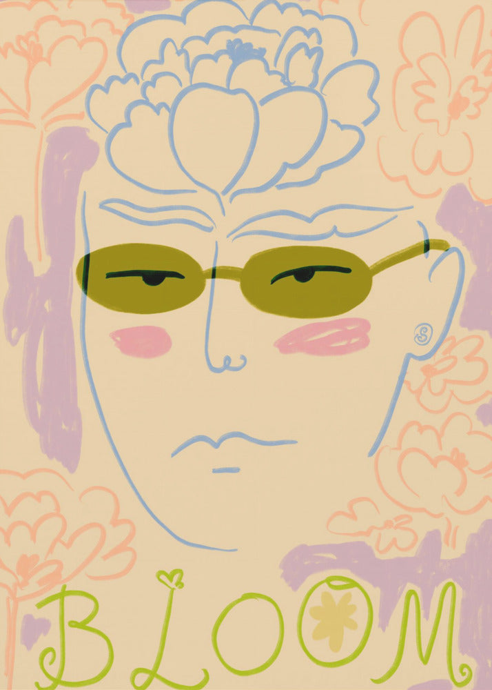Bloemenzonnebril | Poster