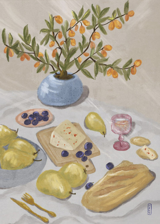 Gin-tonic in de middagzon Illustratie | Canvas