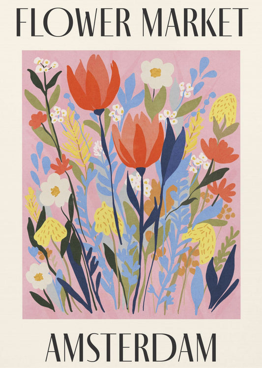 Bloemenmarkt Amsterdam Nederland | Poster
