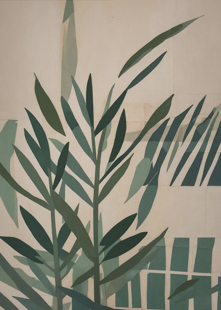Groene silhouetten | Canvas