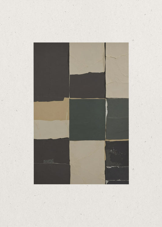 Gestructureerde rasterharmonie | Canvas