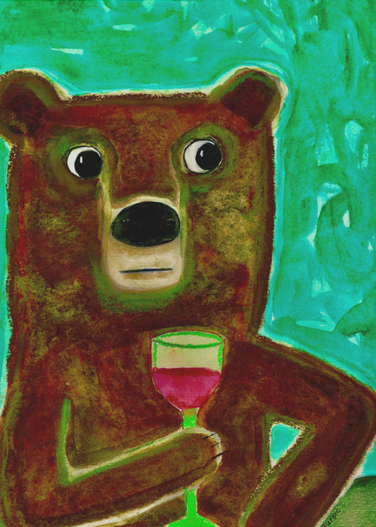 Mr. Bear at the Bar | Canvas