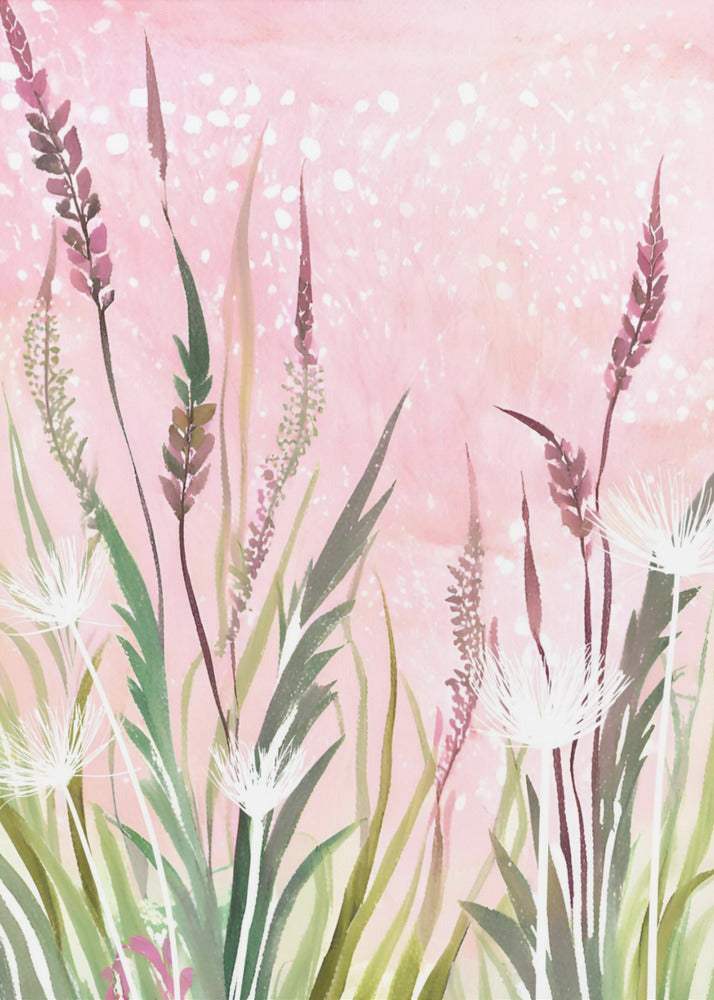 Roze en Groen 33 | Canvas