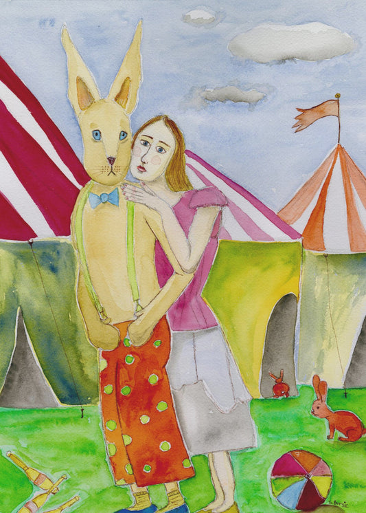Circus Performers with Rabbits | Canvas