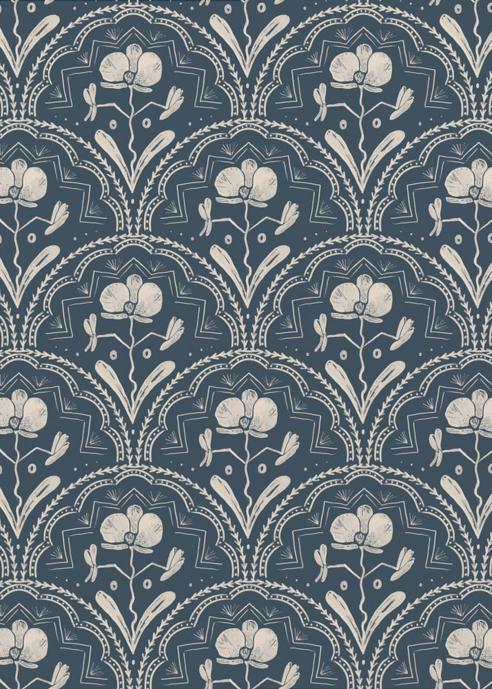 Boho Orchid Tiles Pattern | Canvas
