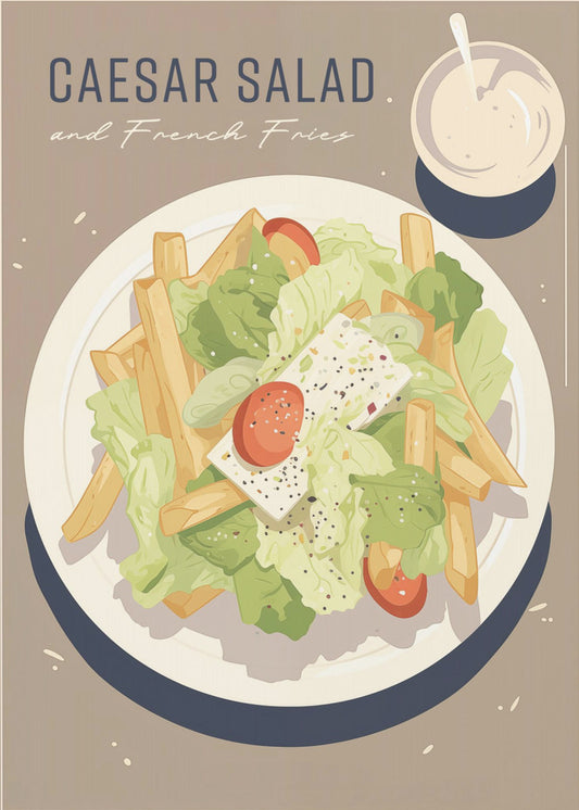 Caesarsalade en friet | Poster
