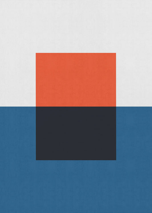 Blauw en rood 2 | Canvas