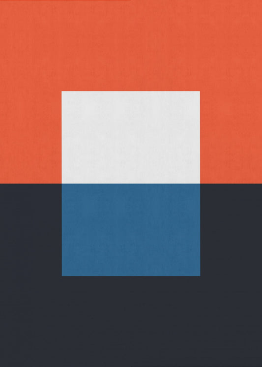 Blauw en rood 3 | Canvas