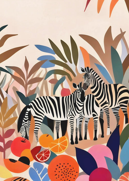 Drie zebra's | Canvas
