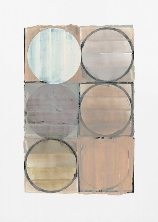 Circles In Squares No 3 | Canvas