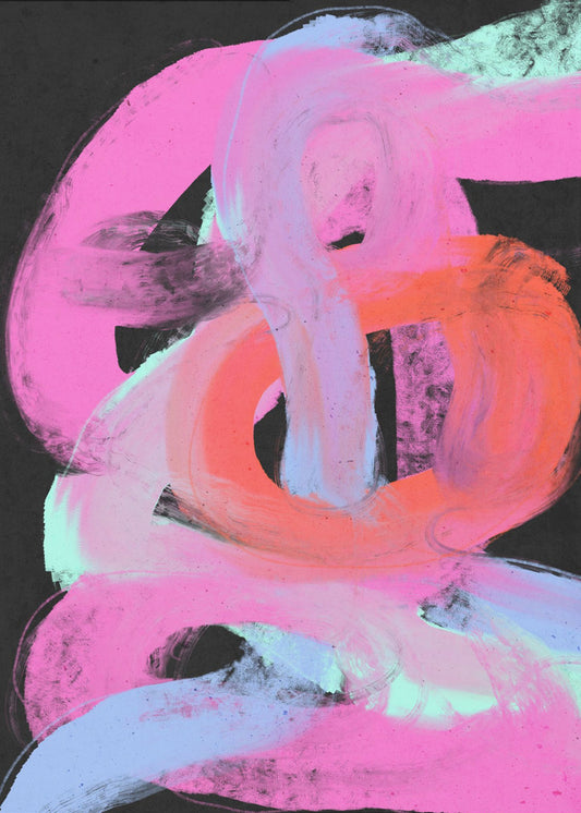 Neon Swirls | Canvas