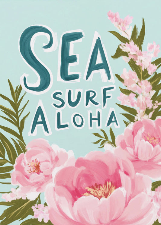 Aloha Blossom Surf | Poster