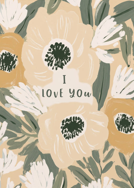 Bloemenliefdesbrief | Canvas