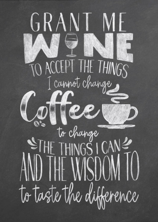 Wijn en koffie | Canvas