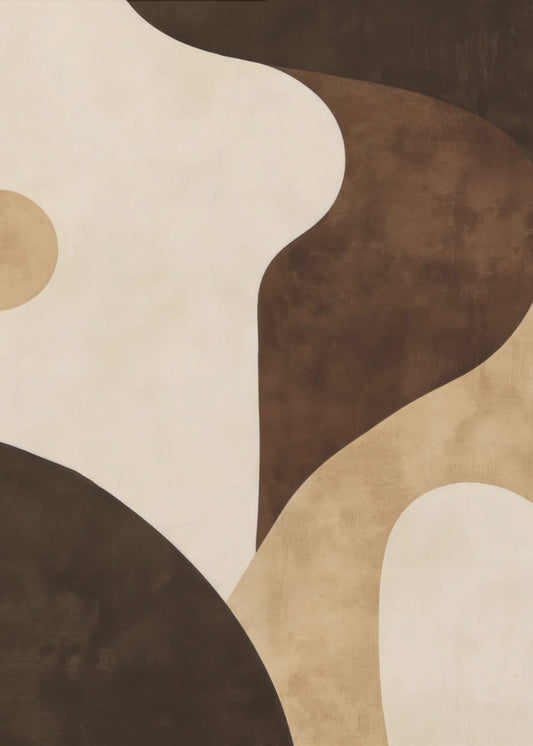 Bruine tinten Geometrisch 2 | Poster