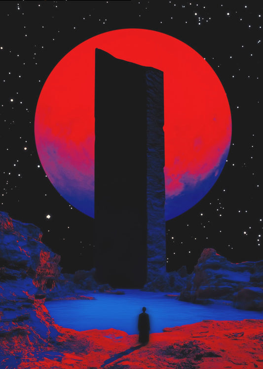 Rode Maan Aura | Canvas
