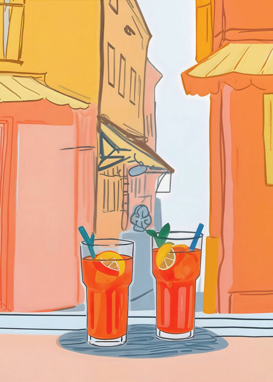Twee Aperols alstublieft! | Canvas