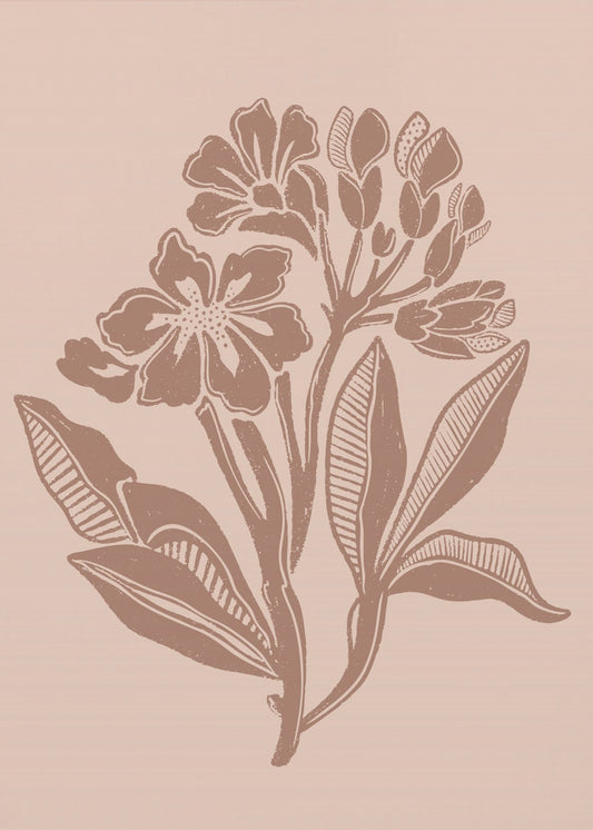 Mocha Bloemen | Canvas