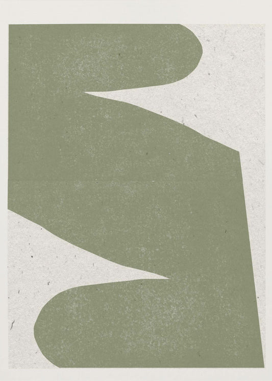 Zachte groene stroom | Canvas