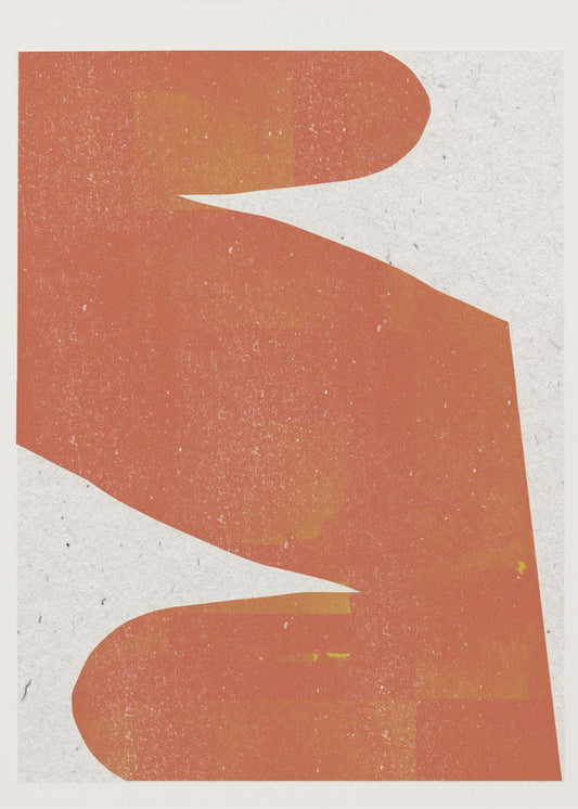 Oranje silhouet | Canvas
