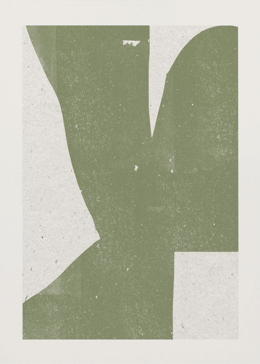 Groene abstracte vorm | Canvas