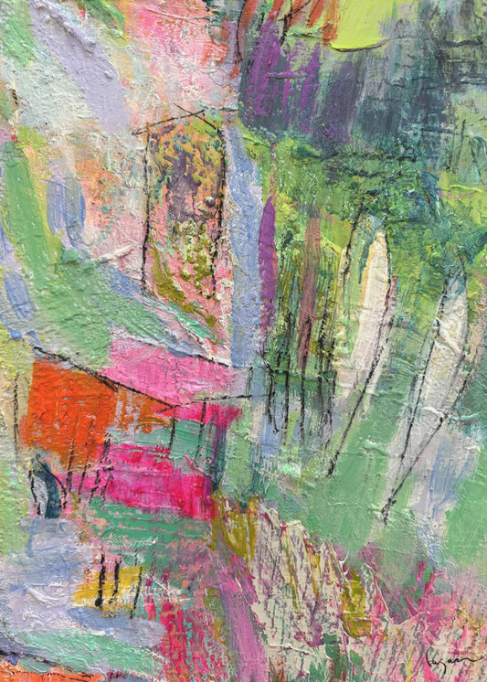Levendige abstracte buurt | Canvas